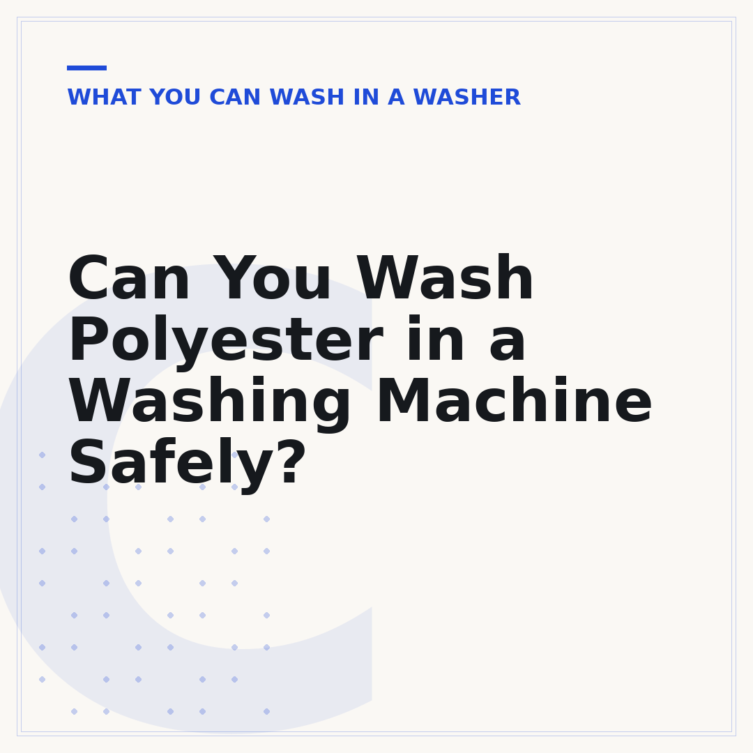 Can You Wash Polyester in a Washing Machine Safely?