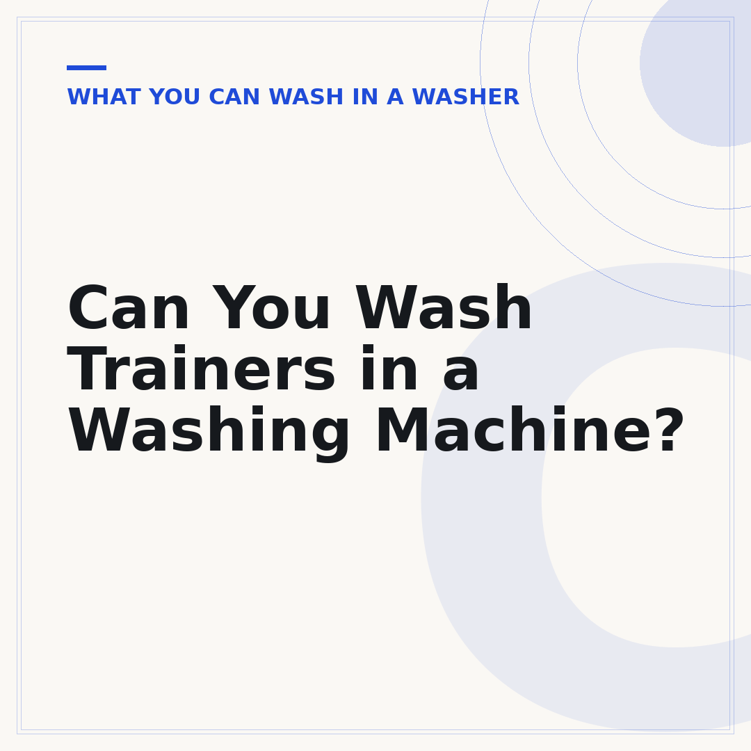 Can You Wash Trainers in a Washing Machine?