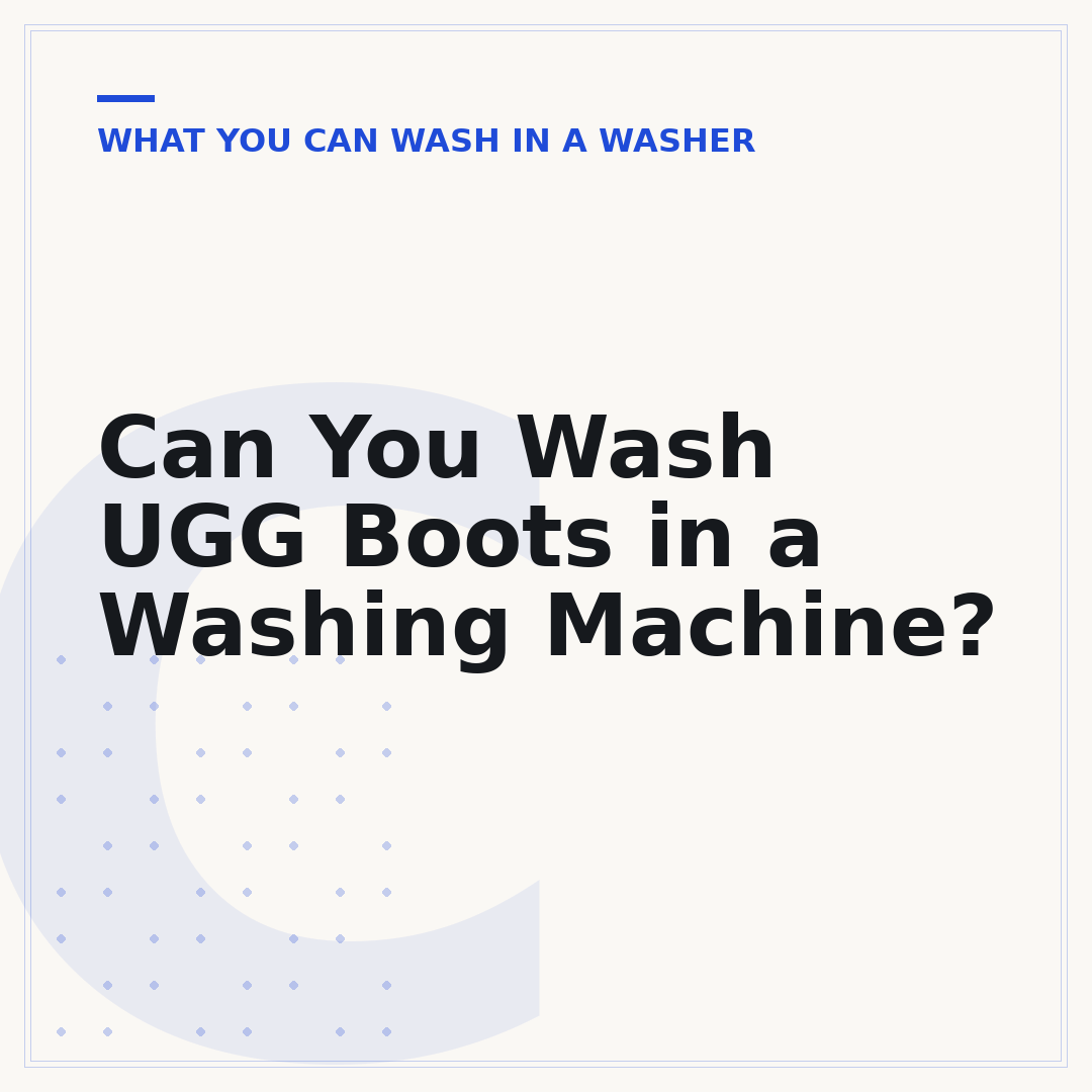 Can You Wash UGG Boots in a Washing Machine?