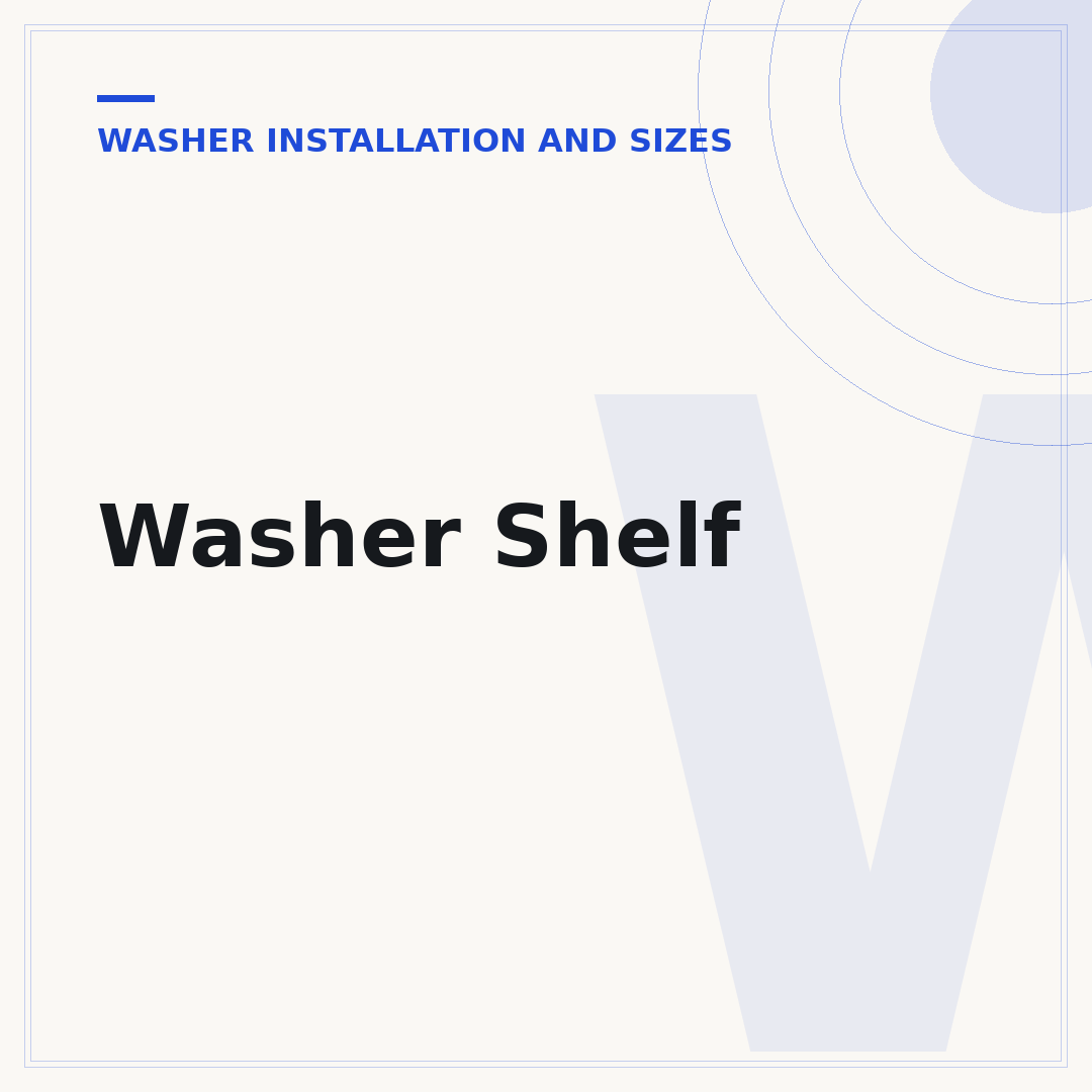 Washer Shelf