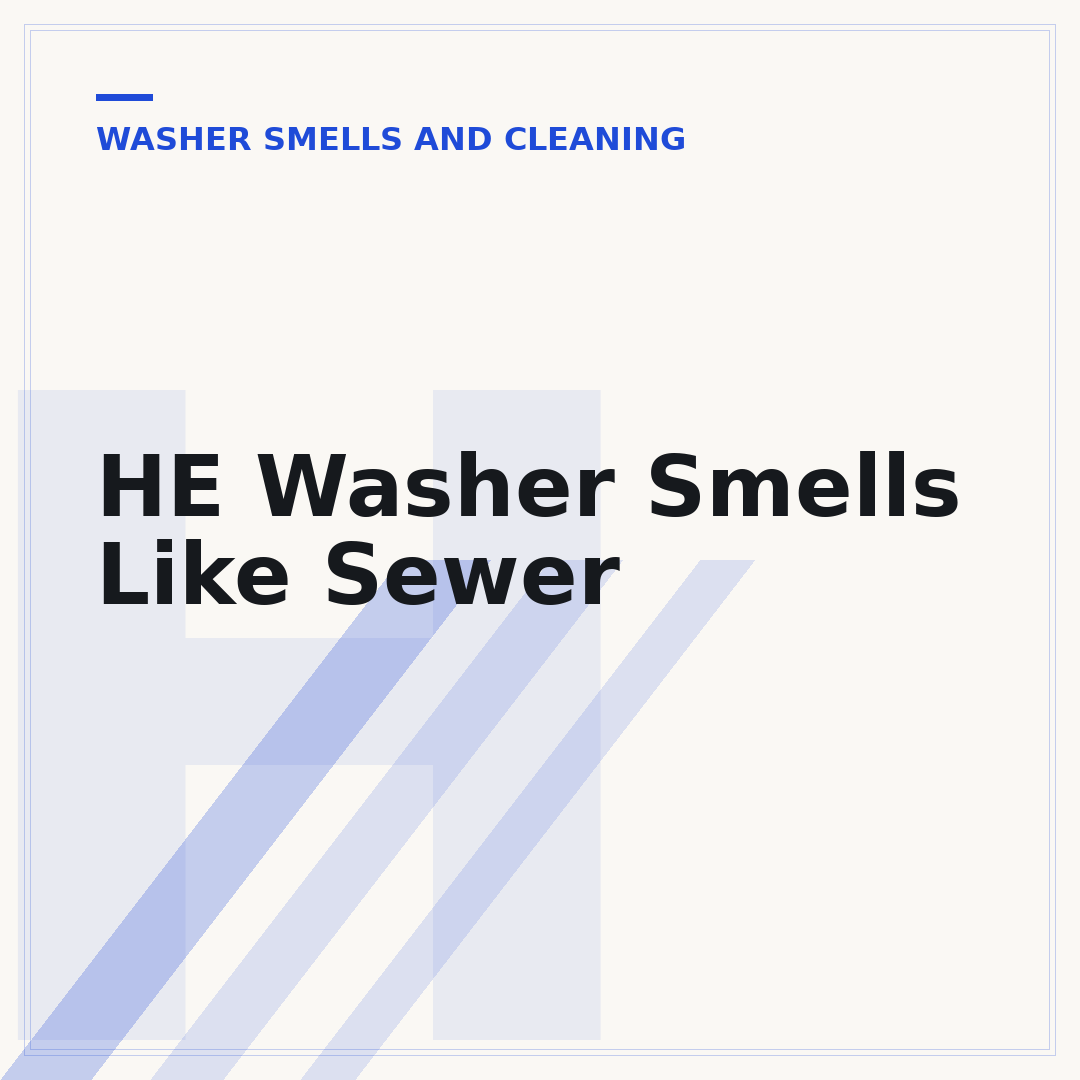 HE Washer Smells Like Sewer