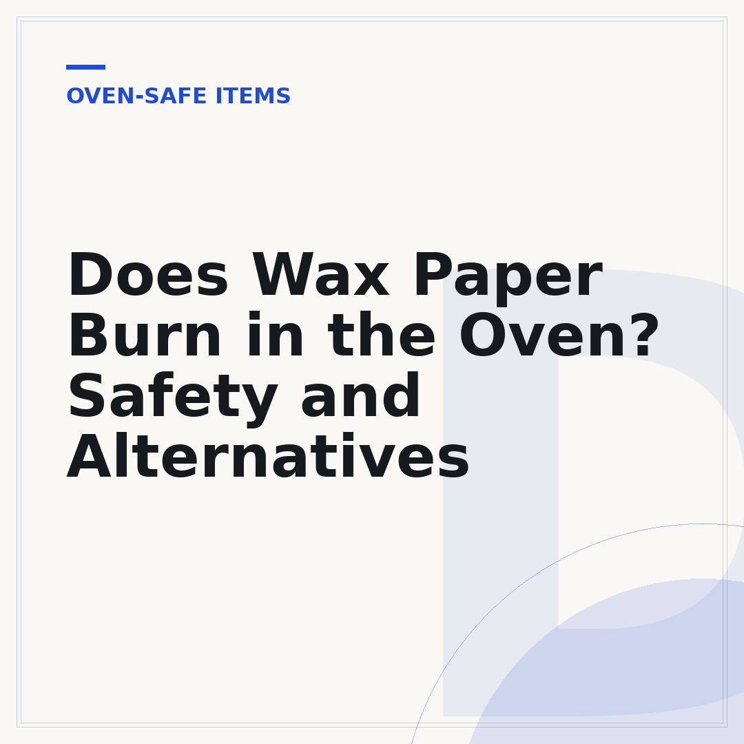Does Wax Paper Burn in the Oven? Safety and Alternatives
