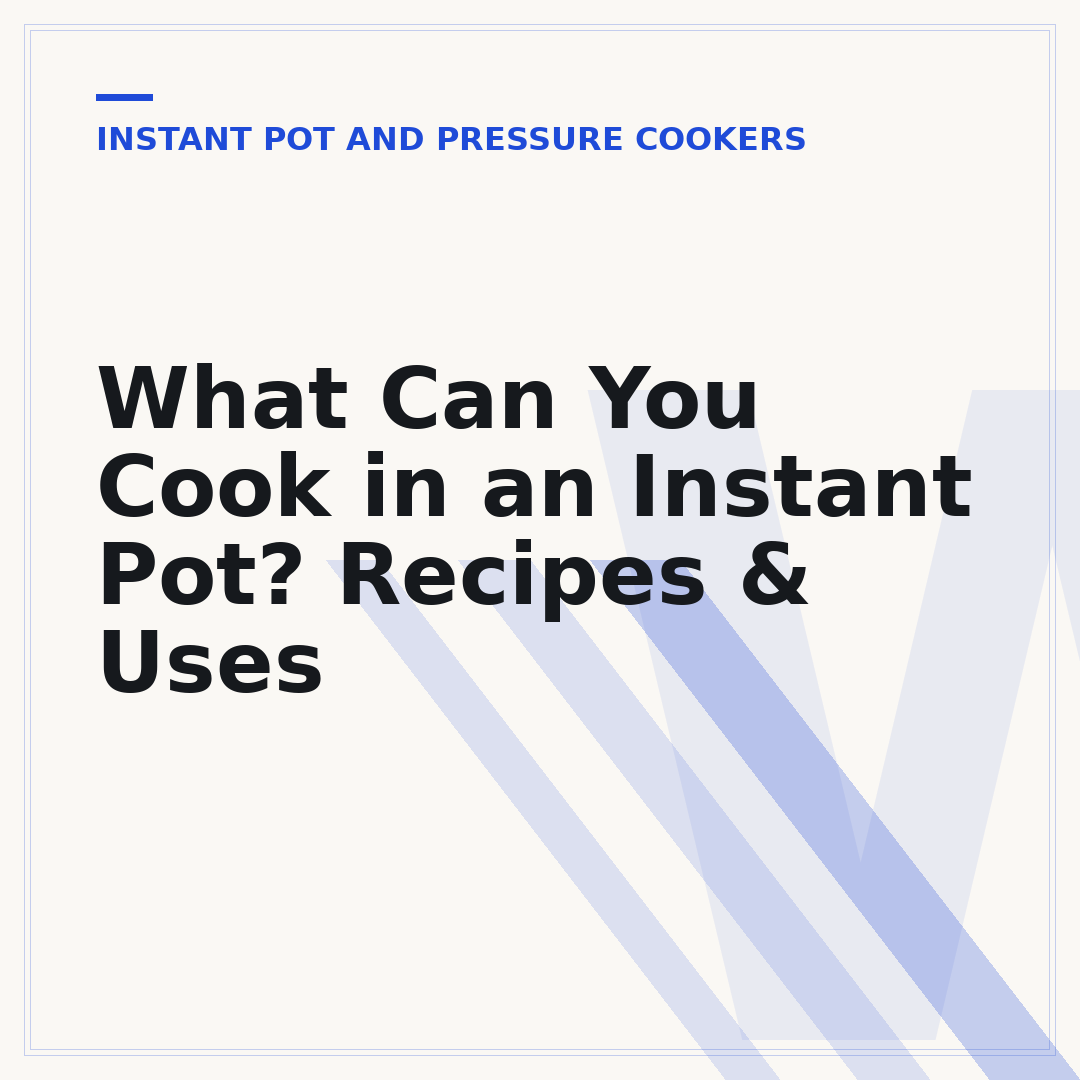 What Can You Cook in an Instant Pot? Recipes & Uses