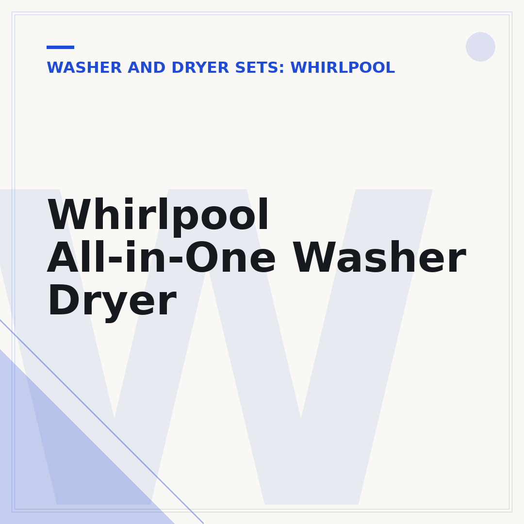 Whirlpool All-in-One Washer Dryer