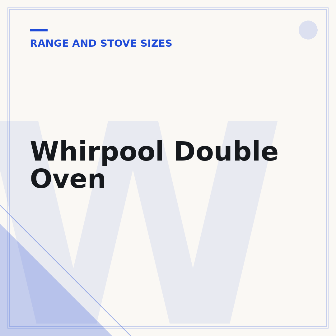 Whirpool Double Oven