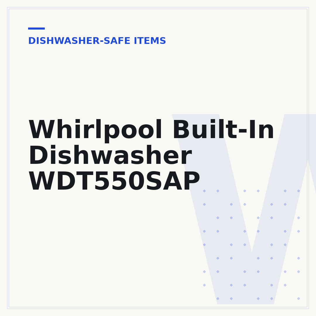 Whirlpool Built-In Dishwasher WDT550SAP