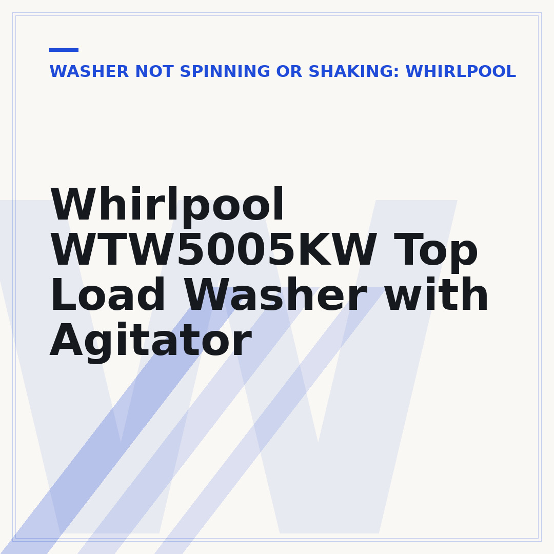 Whirlpool WTW5005KW Top Load Washer with Agitator