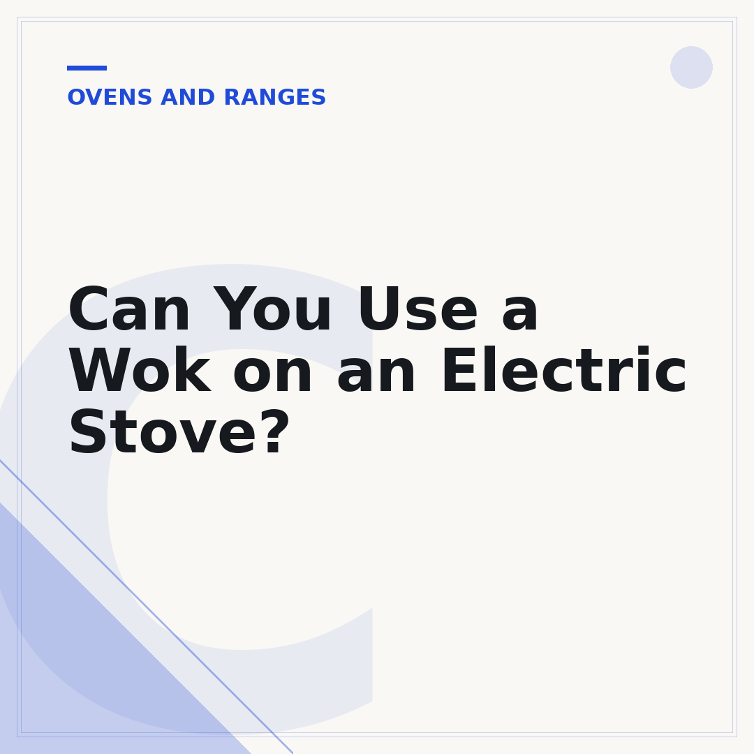 Can You Use a Wok on an Electric Stove?