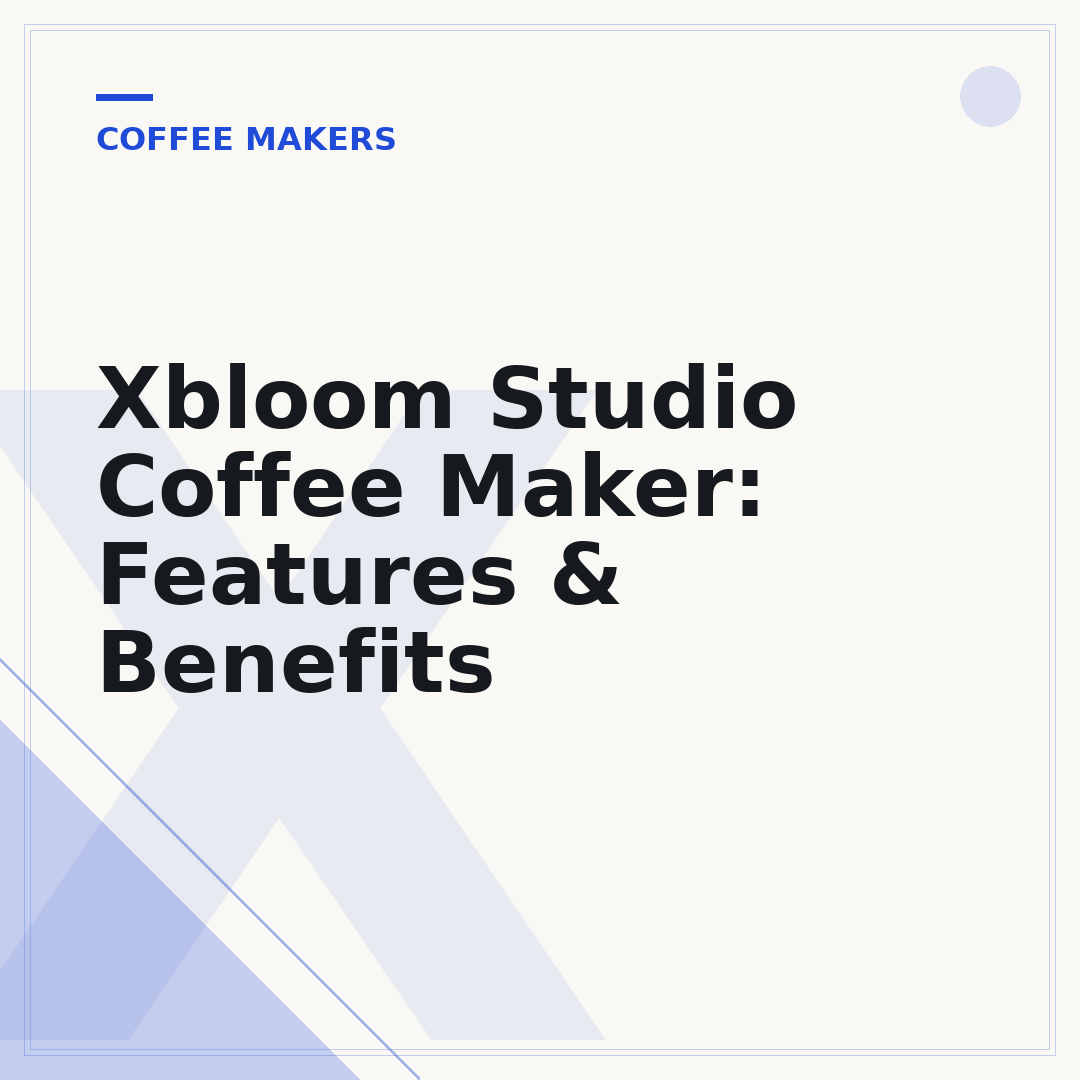 Xbloom Studio Coffee Maker: Features & Benefits