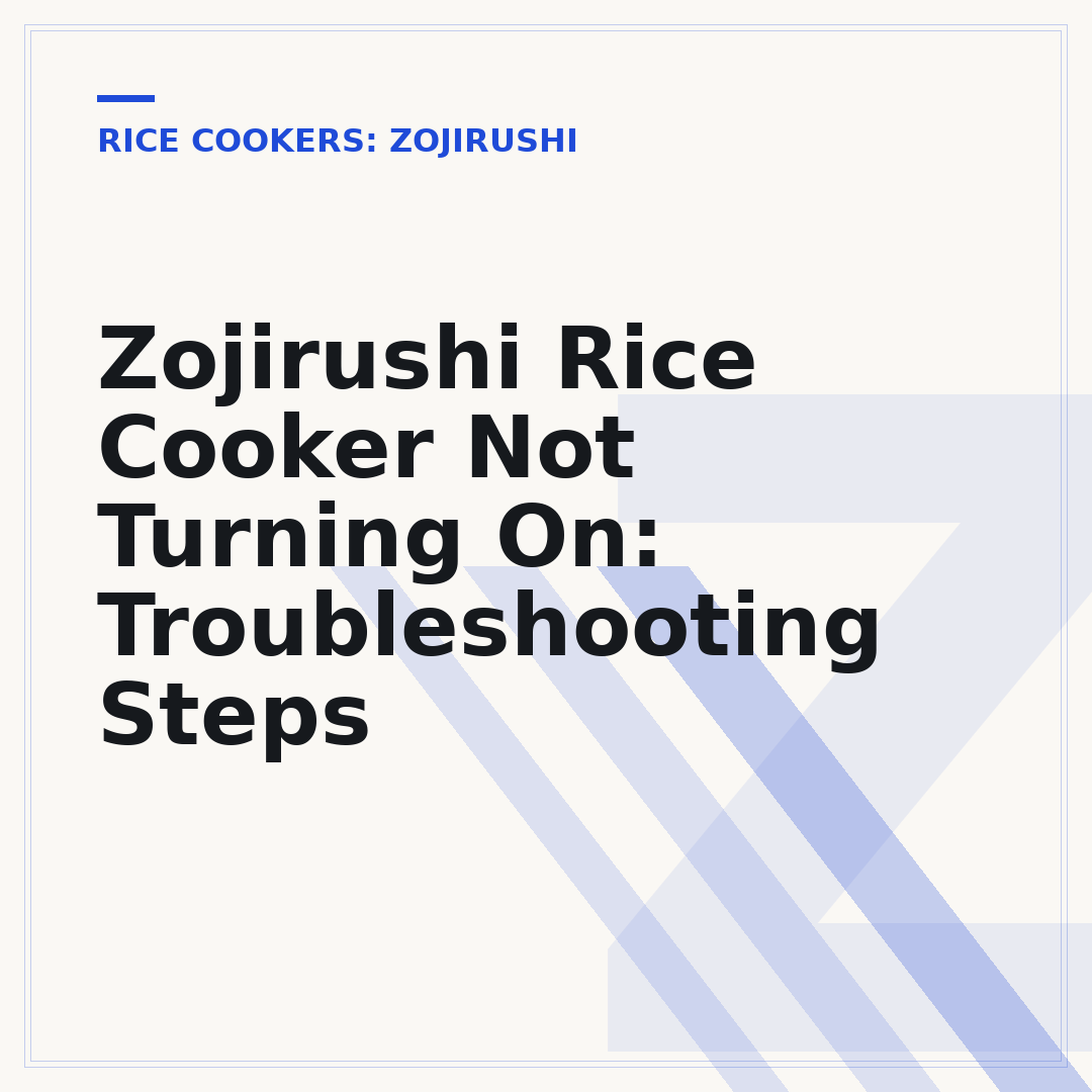 Zojirushi Rice Cooker Not Turning On: Troubleshooting Steps